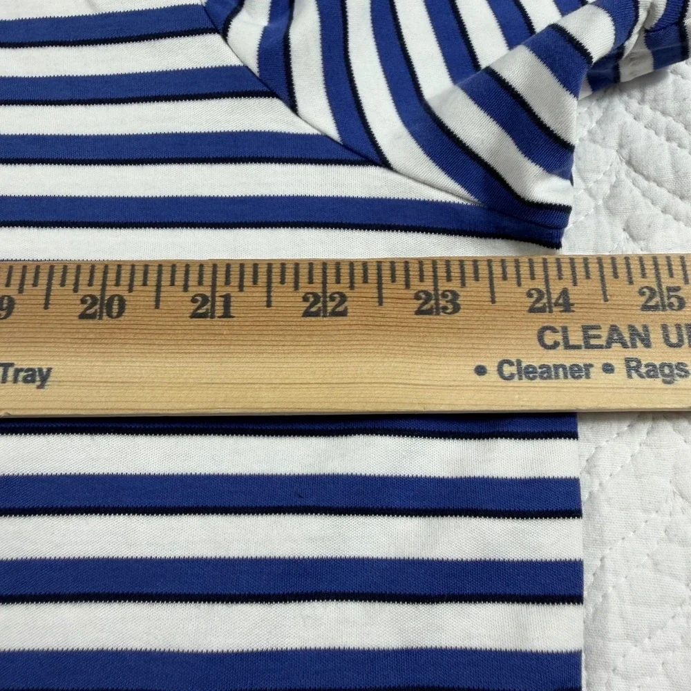 Polo Ralph Lauren Classic Fit Blue White Stripe Polo Shirt Mens XL 100% Cotton‎